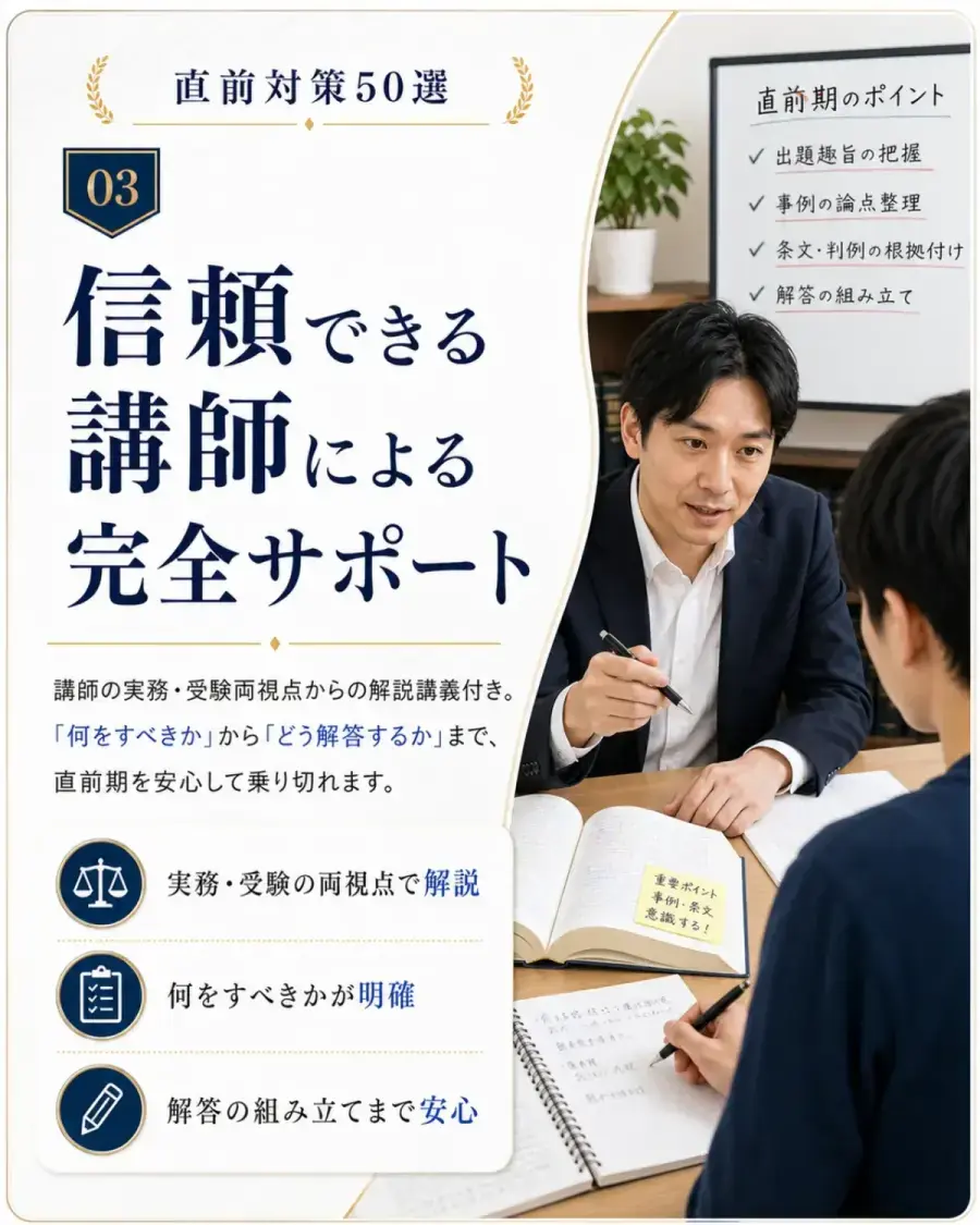 信頼できる講師による完全サポート